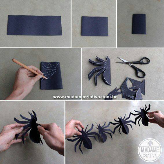 如何制作蜘蛛花环...这些是最好的自制万圣节装饰和手工艺创意！