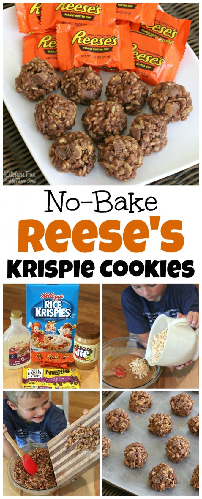 No-Bake Krispie Reese的饼干GydF4y2Ba