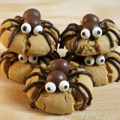万圣节Peanut Butter Spider Cookies