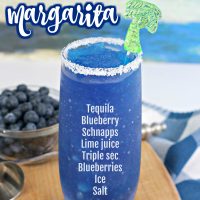 冷冻的蓝莓玛格丽塔酒