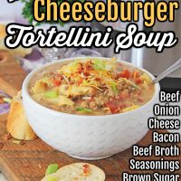 Instant Pot Cheeseburger tortellini汤