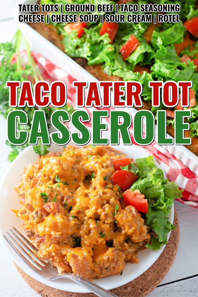 Pinterest上的Taco Tater Tot Casserole。