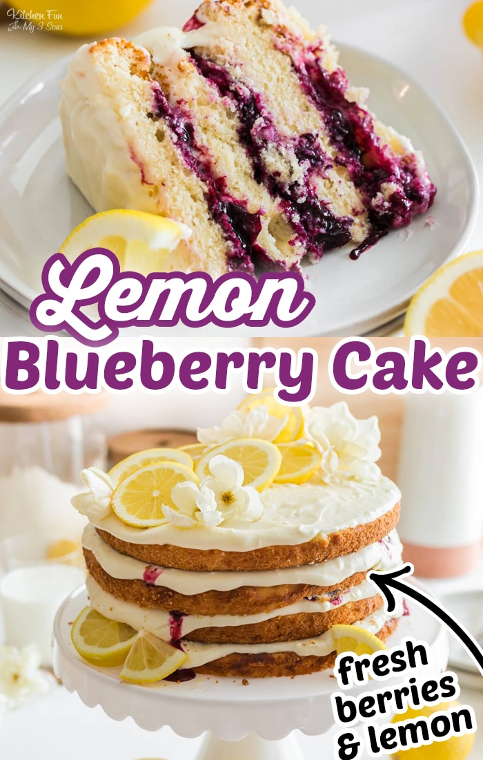 柠檬蓝莓蛋糕是一种美味的分层蛋糕，蓝莓馅和柠檬奶油奶酪糖霜。
